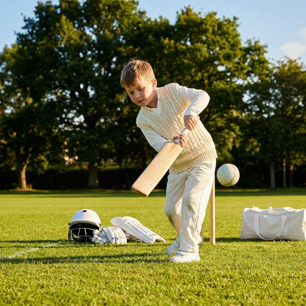 Kids cricket whites apparel in polyester, available in various sizes