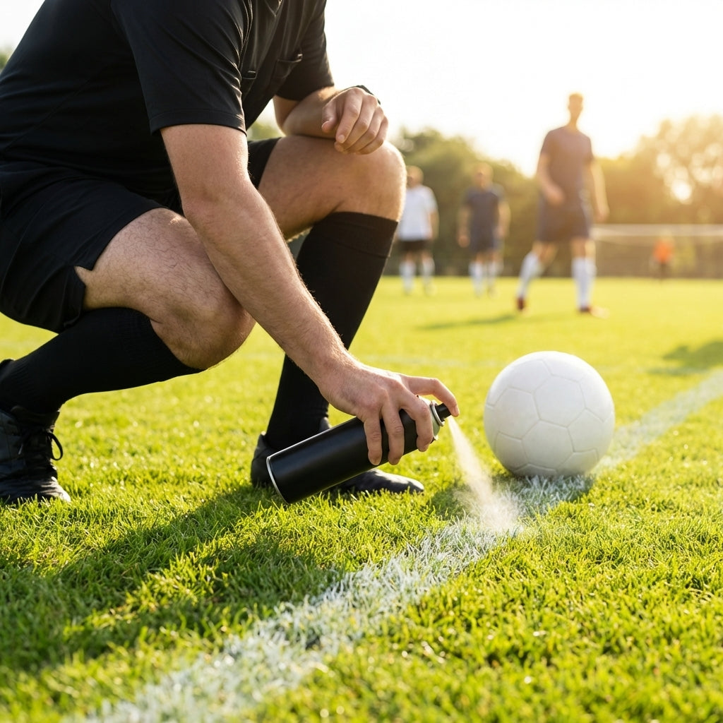 Football Referee Vanishing Spray for clear marking on pitch