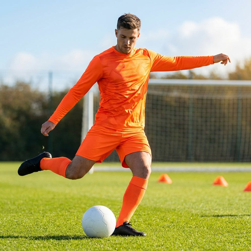 Men's Long Sleeve Football Kit in multiple colours with socks and shorts