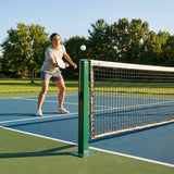 Pickleball post and net set for outdoor use