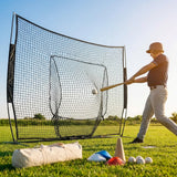 Custom baseball nets made from HDPP material in black