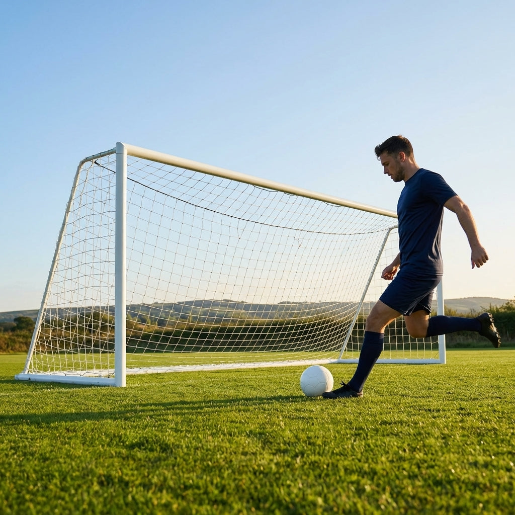 21x7ft football goal with steel frame for schools and parks
