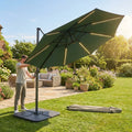 Cantilever garden parasol with 3m UV30+ canopy and steel frame