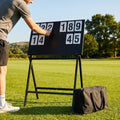 Portable cricket scoreboard, black, with clear number display