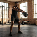 Cast iron kettlebell in various sizes and colours for gym workouts