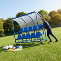 Aluminium sports team shelter with two tiers for sports facilities