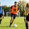 Sports team numbered bibs in vibrant colours for all ages