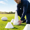 Rugby training marker cones in vibrant colours