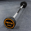 Rubber barbell weights with cast iron core for gym and home use