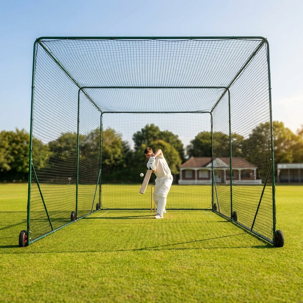Replacement batting cage net for cricket and baseball made from HDPE