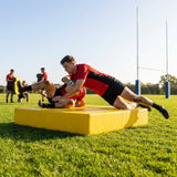 Rugby tackle mats in Yellow/Black with durable PVC for training