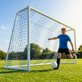 Multi-colour football goal nets for full-size goals