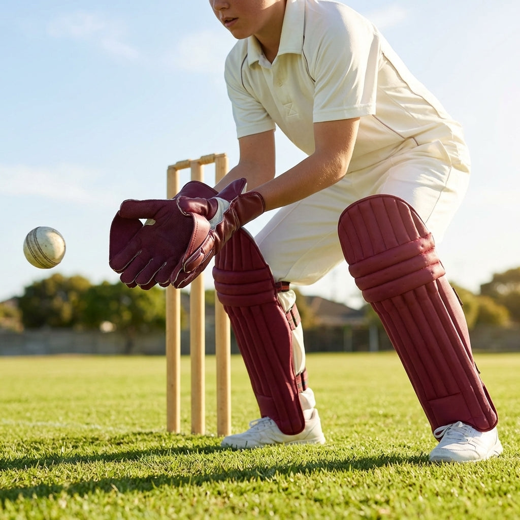 Wicket keeping pads in various sizes and colours, perfect for cricket matches