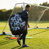 Football carry bag with 12 footballs, durable mesh