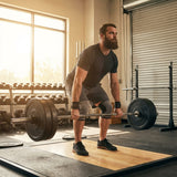 Steel Olympic lifting barbell for gym and home use