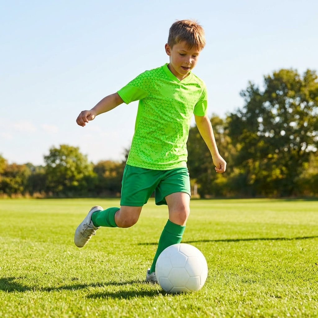 Kids' Football Shirts in vibrant colours for ages 5-14