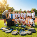 Tennis racket and bag set with aluminium rackets for coaches and players