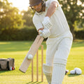Cricket batting gloves made from premium PU leather for county-level use