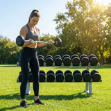 Rubber Barbell Weights with cast iron core for gym and home use