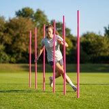 Slalom training poles in vibrant colours for sports practice