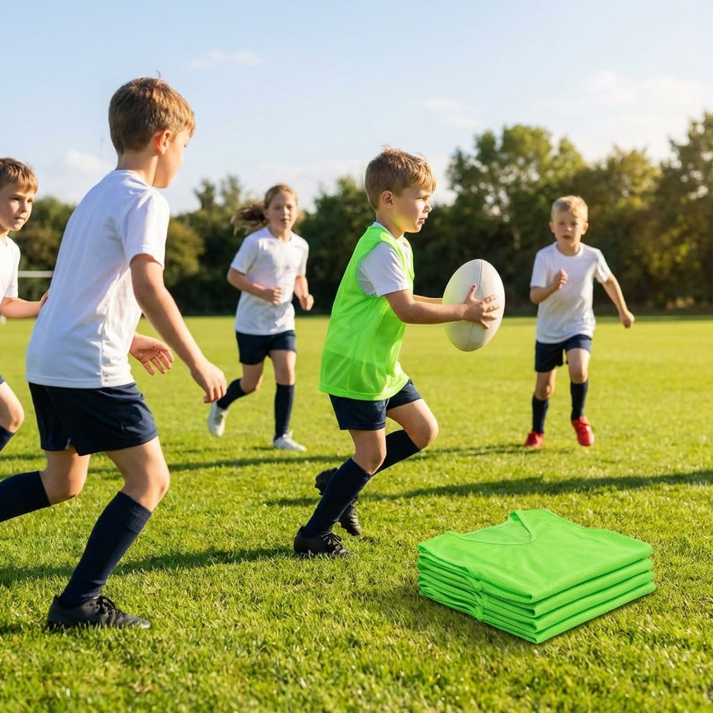 Rugby Training Bibs in Various Colours and Lightweight Mesh