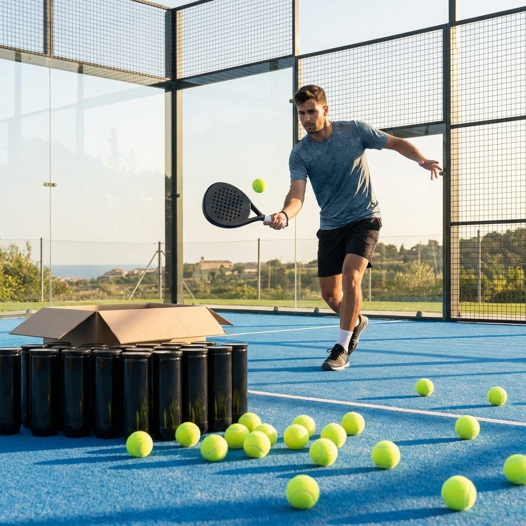 Professional padel balls with DuraCore and FluroFelt technology