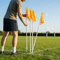 Rugby Corner Flag Set with Fluorescent Flags for Pitch Marking