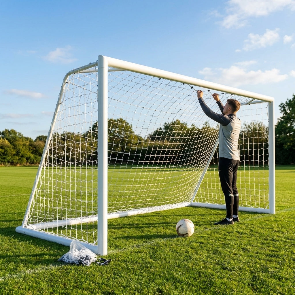 Replacement football goal nets for Alu110 goals, various sizes in white