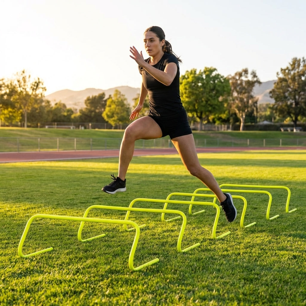 Speed Training Hurdles – 6in, 9in, 12in – Durable Plastic – Sports & Schools