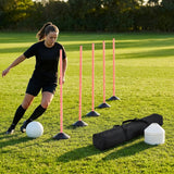 Slalom training poles in vibrant colours for sports practice