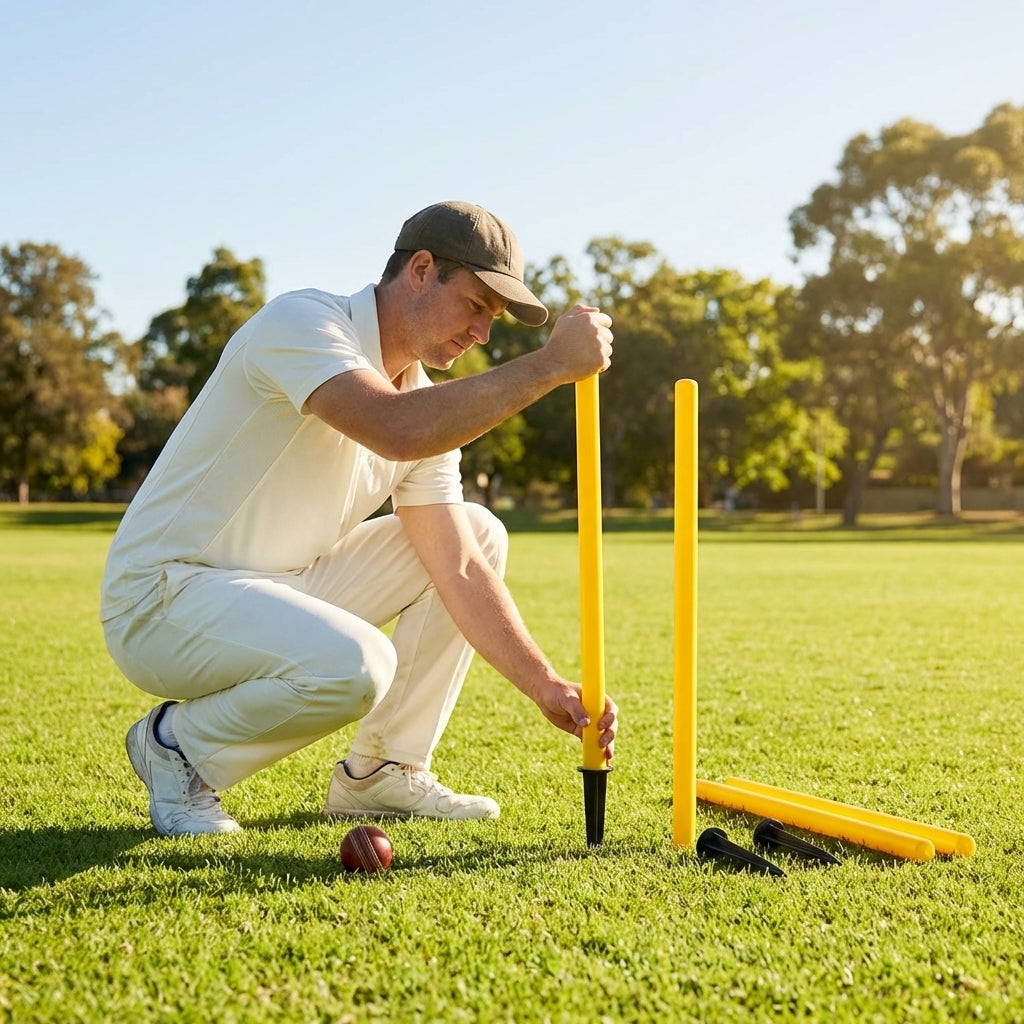 Cricket training stumps in flexible foam with base options