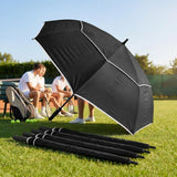 150cm black tennis umbrella with fibreglass frame and EVA handle