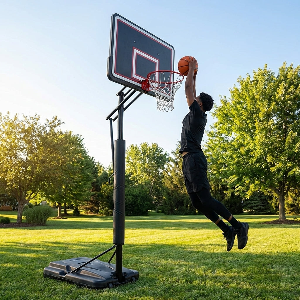 Adjustable Basketball Hoop with Portable System