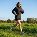 Waterproof raincoat in Black and Navy Blue, available in sizes XS to XXL