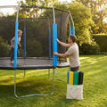 Replacement trampoline pole pads with cushioned protection for outdoor use