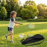 Badminton Racket Set with shuttlecocks and carry bag for club and school use