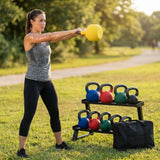Neoprene kettlebells in various weights and colours for home and gym use