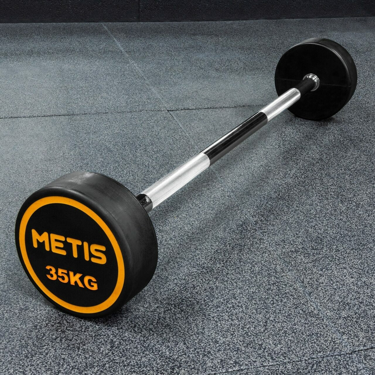 Rubber barbell weights with cast iron core for gym and home use