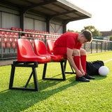 Aluminium sports bench with HDPE seats for indoor and outdoor use