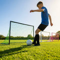 Folding football goal with aluminium frame and high-impact net