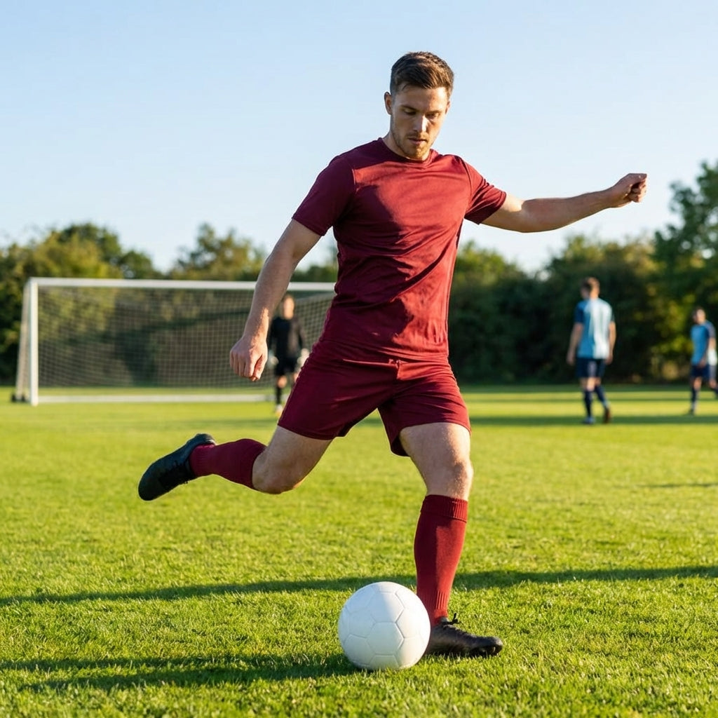 Men's football shorts in various colours, breathable polyester sportswear