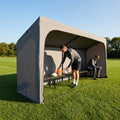 Portable team shelter in 10 colours with steel frame for sports events