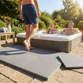 Hot tub base mat in grey EVA foam, 205cm diameter