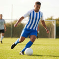 Men's Striped Football Shirt for Matches, Polyester
