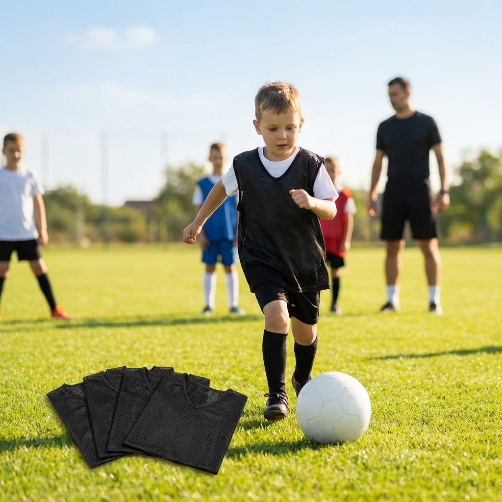 Football training bibs in quick-dry mesh