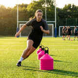 Training marker cones in vibrant colours for sports training