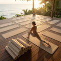 PU Yoga Mat in calming colours, ideal for yoga and Pilates
