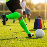Football socks in various sizes and colours for players