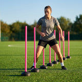 Slalom training poles in vibrant colours for sports practice