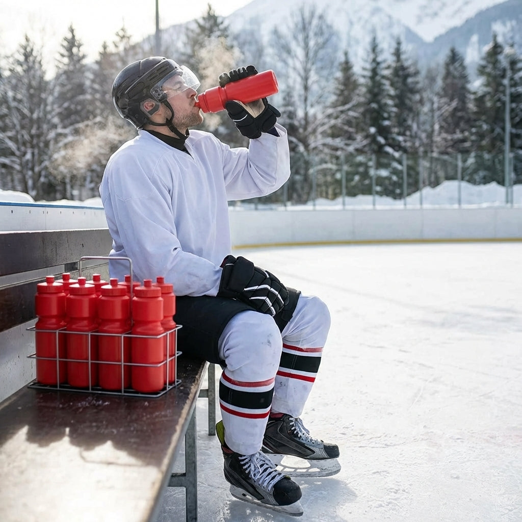 Ice hockey water bottle, 750ml BPA-free plastic